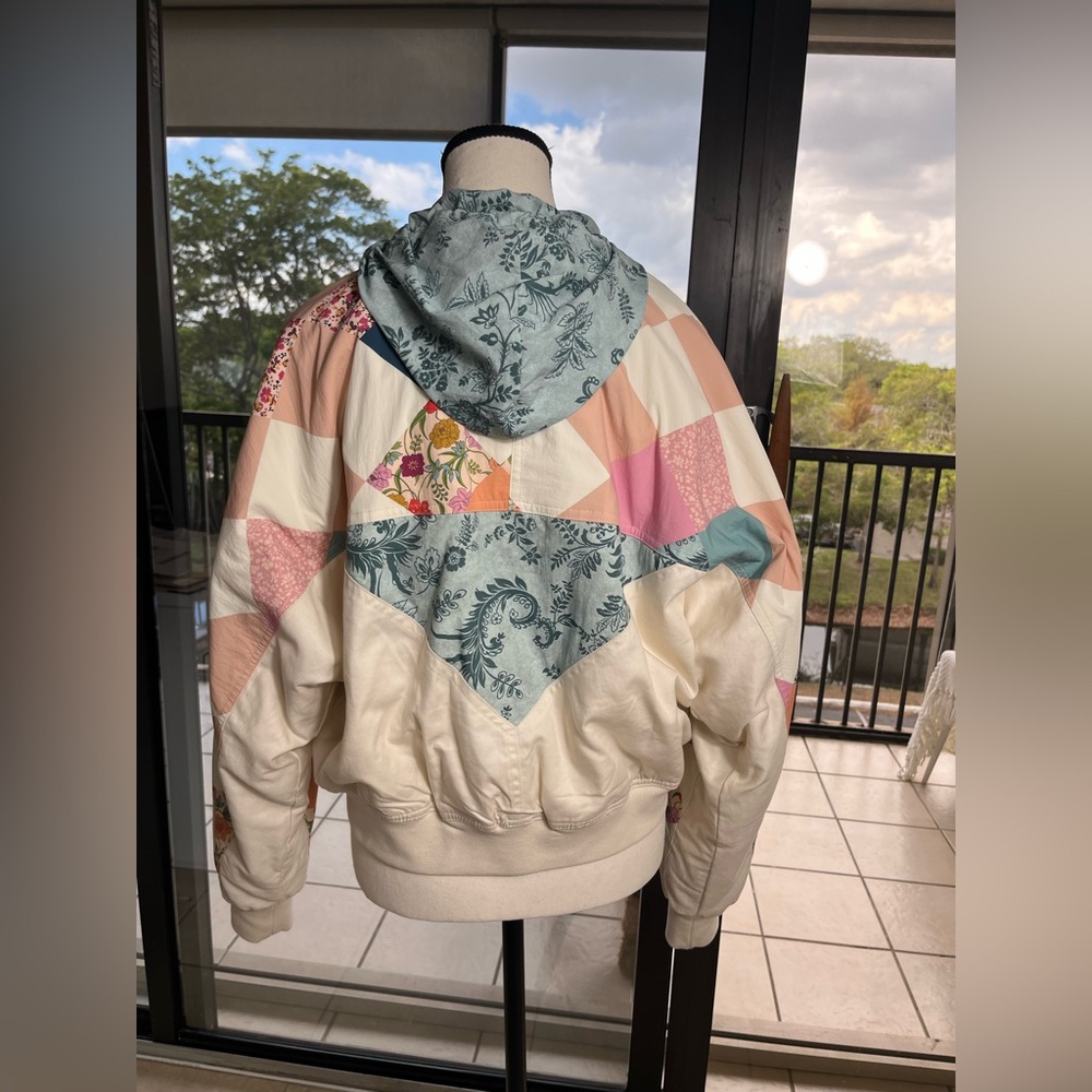 Anthropologie by Daily Practice Colorful Patchwork Jacket Bomber - Picture 10 of 13